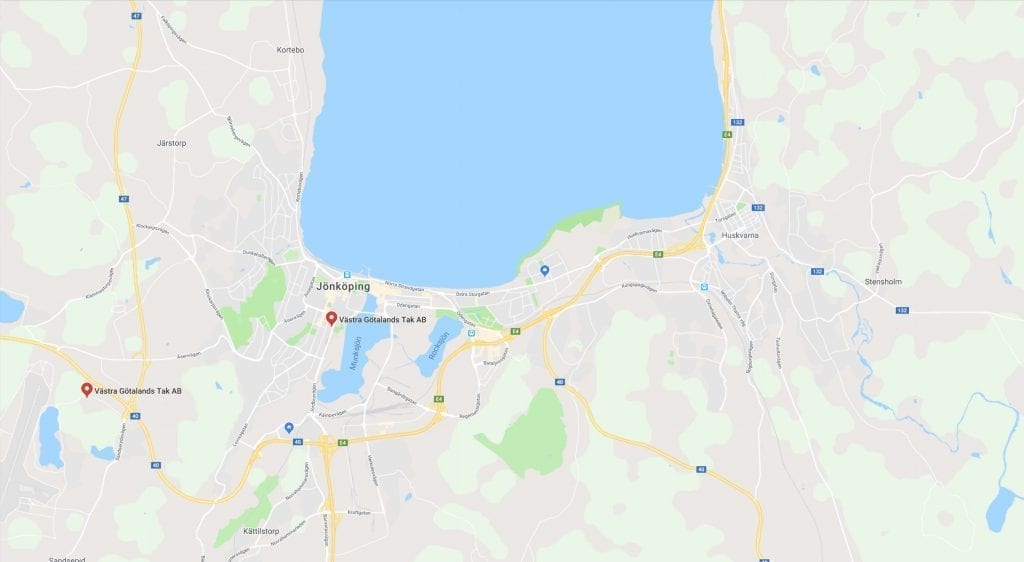 Västra Götaland Tak Karta Jönköping